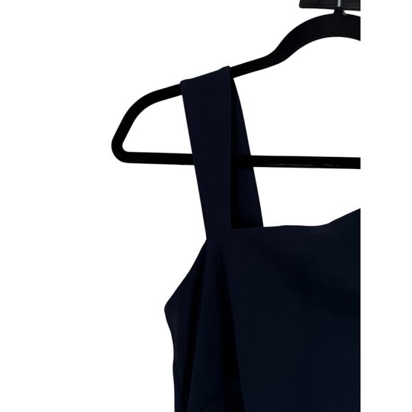 Vince Camuto draped asymmetric sleeveless gown dress blue size 12 - Picture 4 of 7